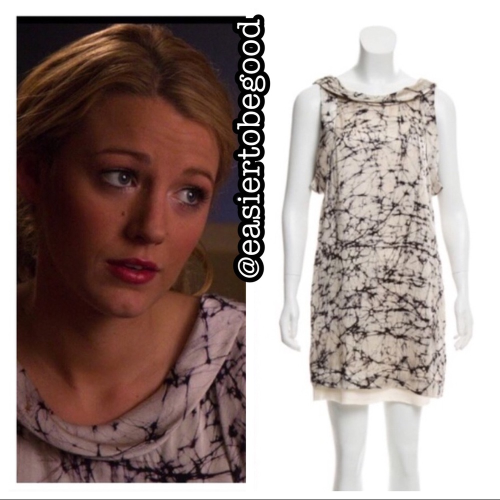 ASO SVDW Gossip Girl Phillip Lim marble print dress sz 2